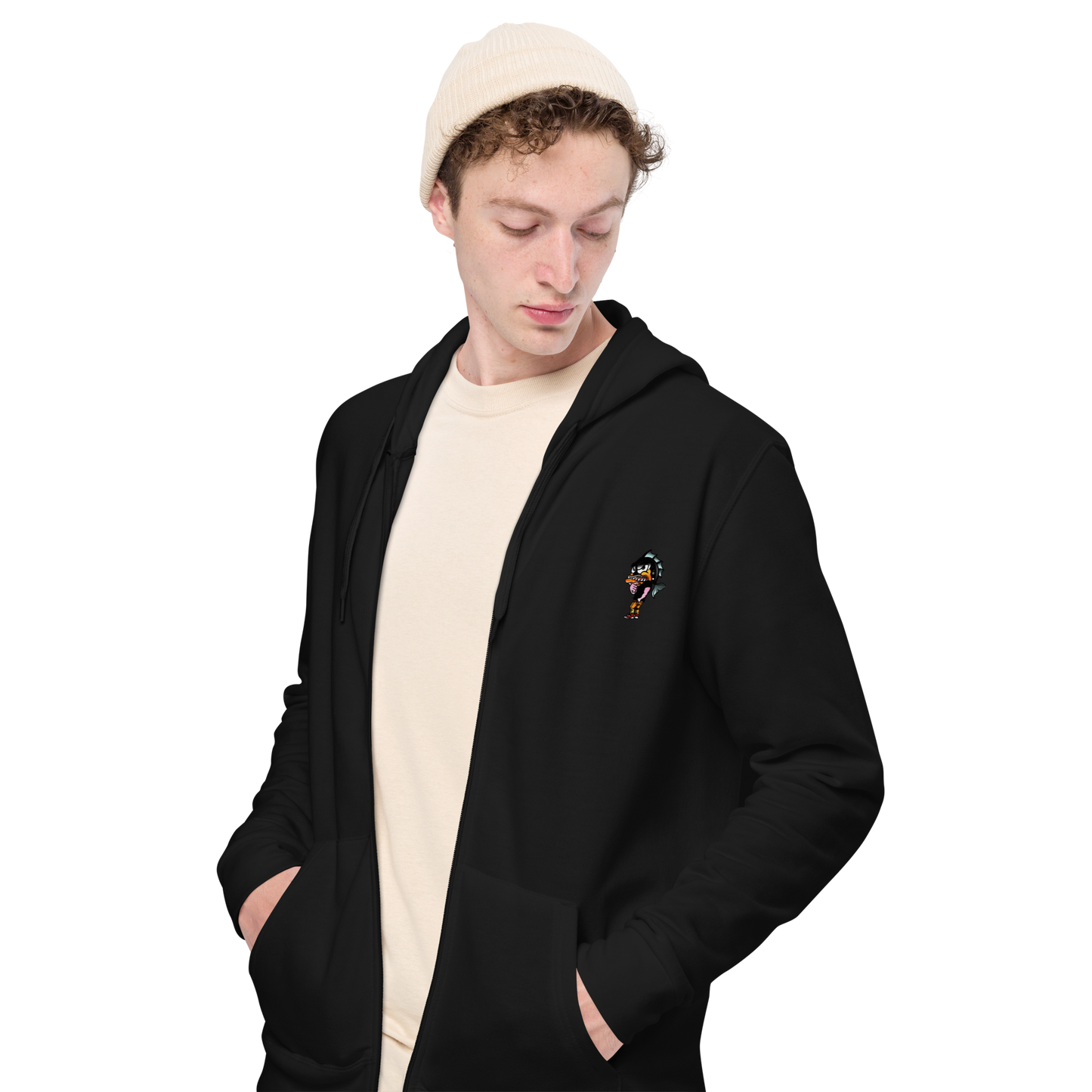 Unisex basic zip hoodie